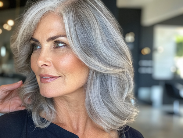 Balayage inversé : la technique tendance pour sublimer les cheveux blancs et gris